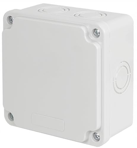 ELHEDA Abzweigdose wasserdich 100x100x50mm Verteilerdose IP65 Kabeldose außen Kunststoff Anschlusskästen Elektroverteilerdose für Feuchtraum Anschlussdose wetterfest mit Deckel