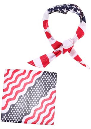 GAROZATION 2stücke Amerikanische Flagge Kopftuch Multifunktionale Haarbänder Für Unabhängigkeitstag Patriotisches Zubehör Für Feiern Hochzeiten Und