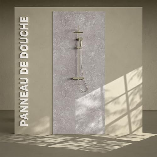 Panneau Douche PVC Béton - L. 240 x l. 100 x ép. 1 cm