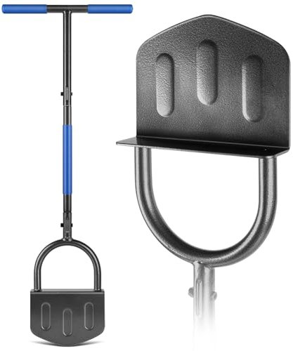 Huracan Kantenscheren 97cm, Halbmond Rasenkantenstecher mit T-Griff, Kantenstecher für Rasenkanten, Kantenmesser Rasenstecher Scharfer, Kantentrimmer manuell für Garten Rasenpflege