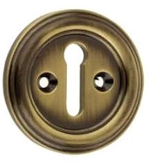 Kooples Hardware 42mm Vintage Brass Escutcheon Plate for Euro Keyway – Parisian Style Lock Cover (Antique Brass)