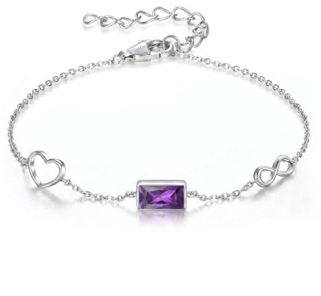 E Armband Unendlichkeitszeichen Damen Silber 925 Geschenke für Frauen | Infinity Herz Armbänder Armkette, Geburtstags Weihnachten Geschenk für Sie Frauen Freundin Mama