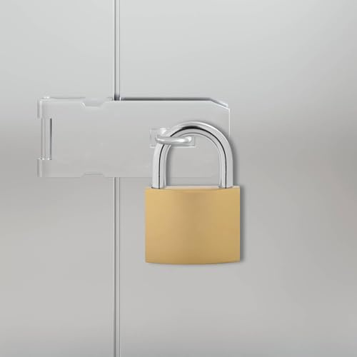 GeenYuu Lucchetto a U in ferro con 6 chiavi, 2 pezzi, lucchetto per armadi, armadietti, porte, resistente alle intemperie e antiruggine, serratura, ideale per garage, giardino, cantina e cancello