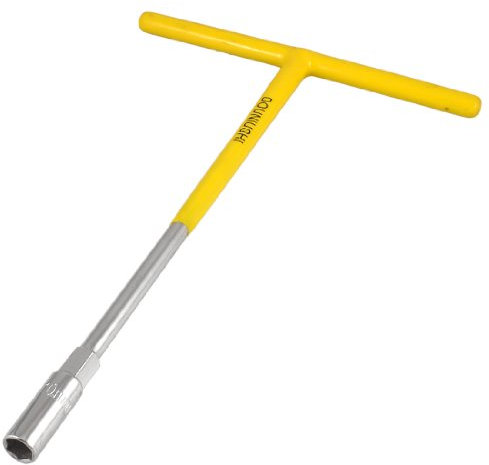 sourcing map T-Handle Wrench 10mm Rubber Coated T-Shape Hex Hexagon Socket Wrench Spanner Tool for Motorcycle Car Bicycle Repair