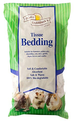 Walter Harrison's Cage Tissue Bedding Soft & Comfortable Small Animal Clean, Cosy, Absorbent - Large - 158-160g