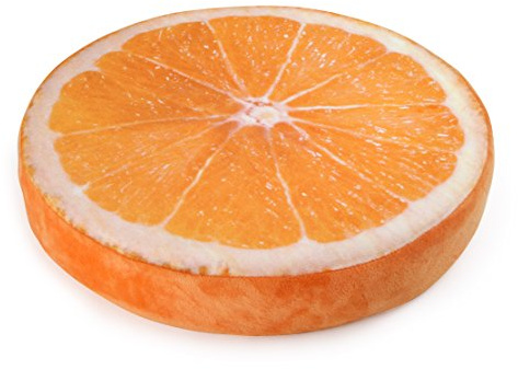 Sitzkissen Orange, ein echter Hingucker, angenehmer Sitzkomfort durch hochwertigen Schaumstoff, dekorative „optische Täuschung“