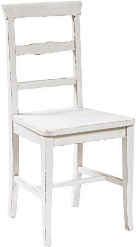 Biscottini Stuhl weiß 92x45x43 cm Made in Italy | Küchenstühle Eschenholz | Holzstuhl esszimmer | Stühle esszimmer | Stuhl Holz