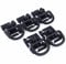 5 PCS Kunststoff Tactical 360 Grad drehbar D-Ring Schnalle für MOLLE Gurtband Sperren Karabiner Rucksack schwarz schwarz