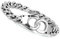 Flongo Bracciale braccialetto uomo acciaio inox, Manette handcuffs, Il mio amore, sei detenuto, Bracciale in argento 22cm, Regalo per San Valentino/Natale, Ragazza