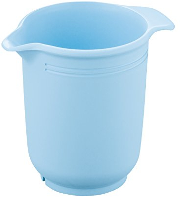 Dr. Oetker Rührbecher 1 L, Rührbecher aus der Serie Modern Baking - Retro Design, Becher aus schlagfestem Kunststoff (Farbe: Pastellblau) - spülmaschinengeeignet, Menge: 1 Stück