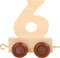 Buchstabenzug | Geburtstags Zahlen und Waggon mit Kerzenhalter | Holzeisenbahn | EbyReo? Namenszug aus Holz | personalisierbar | Geburtstag oder als Deko f?r den Geburtstagstisch (Zahl 6)