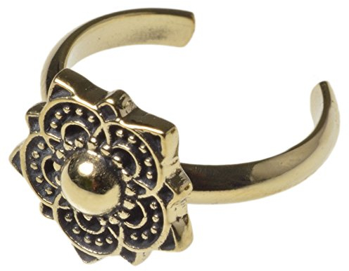 viva-adorno® Zehenring Fußschmuck Messing verstellbar Vintage Ethno Antik Style verschiedene Designs Z518, D2