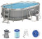 Bestway Power Steel - Set di cornici ovali, con Pompa Filtro e Scala di Sicurezza, 427 x 250 x 100 cm