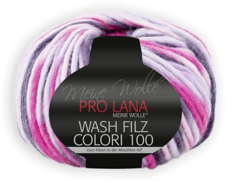 PRO LANA Wash-Filz Colori 100 - Farbe: Rosa/Pink (710) - 100 g/ca. 100 m Wolle