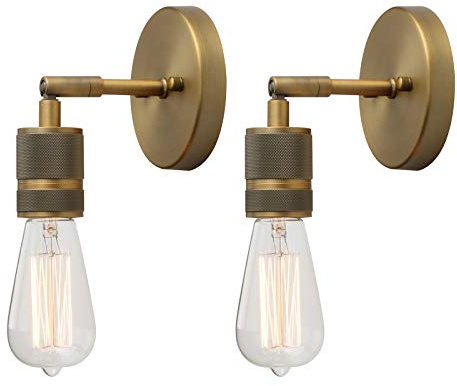 Yosoan Lighting Set of 2 Vintage Up/Down Wall Light Industrial Antique Wall Lamp Fitting Fixtures,Wall Sconce Lamp for Kitchen Dining Room Bedroom Bar Restaurants (Antique)