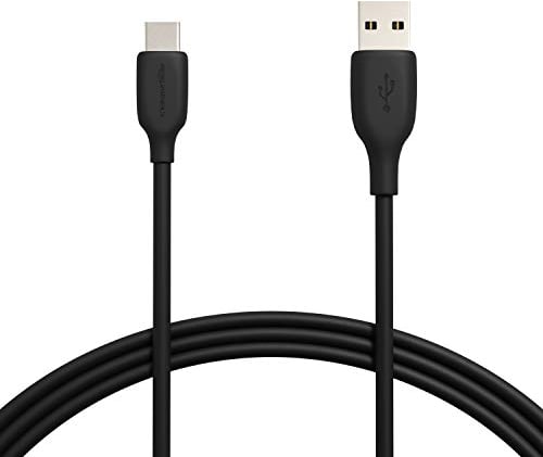 Amazon Basics Câble de chargement rapide USB-C vers USB-A 2.0, débit de 480 Mbit/s, certifié USB-IF, pour Apple iPhone 16/15, iPad, Samsung Galaxy, tablettes, ordinateurs portables, 1.8 m, noir