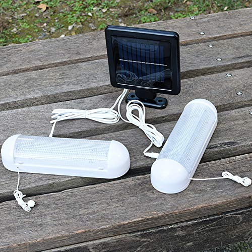 LED Solar Shed Light, Solar Powered Rechargeable Garage Shed Work Worksman Light for Garden Outdoor Indoor Security Greenhouse, Solar Wall Light
