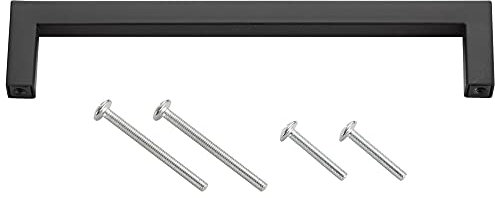 Stahlia Möbelgriff Schwarz 192mm Lochabstand Schrankgriffe Edelstahl Küchengriffe Schubladengriffe Griffe Möbel Griffe für Küchenschränke