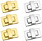 Aweisile 6 Pezzi Blocco Rotante Fermaglio per Borsa Chiusura Bottoni Chiusura Girevole Lock Fibbie Twist Lock in metallo,per Portafogli Fatti a Mano,Borsa Donna Fai da Te(Oro,Argento)