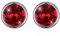 Josfeva Ohrstecker Silber 925, Ohrringe Stecker für Damen, 8mm Rot Winzige Runde Ohrringe Ohrstecker, Klein Sleeper Cluster mit Kristall, Ohrschmuck mit Geschenkbox für Frauen zum Geburtstag