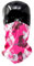 REEFLEXX Pink Hibiscus Loop, Schlauchschal Halstuch Multifunktionstuch, bedruckt und mit Reflektoren atmungsaktiv, für Erwachsene