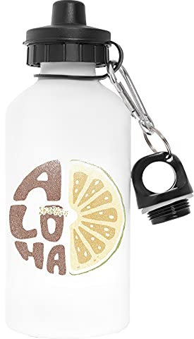 Capzy Aloha! Weiß Schadstofffrei Weiß Wasserflasche Aluminium Für Draußen Pollutant Free White Water Bottle Aluminium For Outdoors