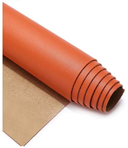 Yimihua Kunstleder Meterware Microfaser Velours Wildleder Möbelstoff Polsterstoff ，Bezugstoff/Möbelstoff Zum Polstern Und Beziehen, 138cm Breit,Orange (Size : 1.38m×8m)