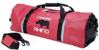Cressi- Rhino Dry Bag, Rot Schwarz, 60 Lt
