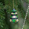 Weihnachtsbaumschmuck Glocke - Tannenbaum aus Holz 6,5 х 4,5 cm - Nostalgischer Christbaumschmuck handbemalt mit Ukrainischer Petrykiwka-Malerei