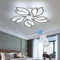 Comely Modern LED Ceiling Light Dimmable, 45W 6000LM Ceiling Lamp with Remote Control, Creative 5 Head Petals Design, Chandelier for Living Room Bedroom Kitchen Dining Room