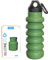 Kingmate Silikon Water Bottle Wasserflasche Getränkeflasche BPA-freies Auslaufsicher Fahrrad Sport Trinkflasche Faltbar Kohlensäure Geeignet 500ml Grün mit Sport Deckel
