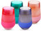 Host Wine Freeze XL Kühlbecher, Doppelwandiger, isolierter, gefrierbarer Kunststoff-Getränkekühlbecher mit Gefriergel | Für Rot- und Weißwein, 4er-Set, 355 ml (12 oz) – Sortiert (10026)