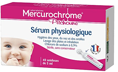 Serum physiologique 40 unites de 5ml Mercurochrome