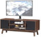 COSTWAY TV-Lowboard Fernsehschrank Holz, TV-Schrank für TVs bis zu 50, Fernsehtisch mit Türen und offenem Regal für Wohnzimmer & Schlafzimmer 120 x 39 x 47 cm