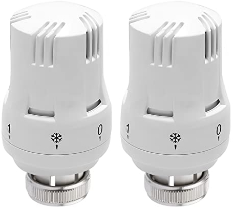 Aicharynic Termostato per termosifone, 2 pezzi, M30 x 1,5, termostato per radiatore, termostato per termosifone, termostato per ufficio, casa