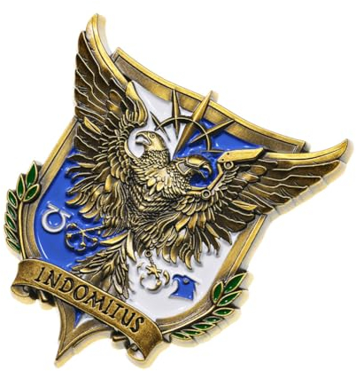 Starforged Broche Roboute Guilliman Indomitus Crusade Campagne Badge Warhammer 40000, alliage d'acier, sans pierre précieuse, Acier allié, Pas de gemme