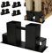 Ansobea Holzstapelhilfe Aussen 4er Set Holzlager, Stapelhilfe für Brennholz, Holzstapelhalter für Kaminholz Stabile Brennholz Stapelhilfe, für innen und außen, Schwarz