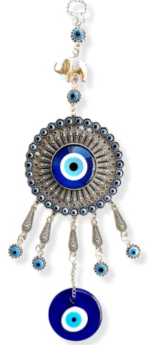 SabelAX Ojo Turco Colgante Pared - Amuleto para la Casa - Protector Hogar - Buena Suerte Proteccion Mal de Ojo - Adornos decoración del hogar. (Colgante Sol 8)
