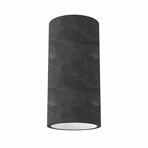 Tivendis Betoniq Beton Deckenleuchte modern klein DONOMA außen schwarz innen schwarz - Industrial Design Betonlampe Deckenlampe mit LED Leuchtmittel GU10 - Lampe in Betonoptik für Decke