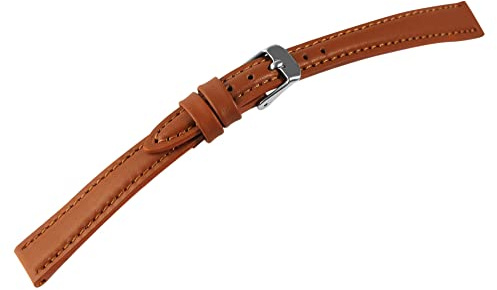LEONARDO VERRELLI Unisex - Uhrenarmband Ersatz Echt Leder Stegbreite Braun 10-24 mm Dornschließe 8000566 (Stegbreite: 16 mm)