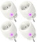 UCOMEN Prise Connectée WIFI,Mesure Consommation Electrique,16A Wattmetre Prise Intelligente Compatibles avec Alexa, Google Home, Smart Life APP,TYPE E Prise,Lot de 4 Prise