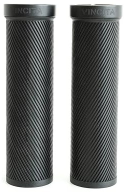 Vincita Lock-On Bike Handlebar Grips (Pair) - Compatible with Brompton Bikes Available in 115MM (Pre-2017) & 130MM (2018 & Later) and Standard Bicycles (115 mm)
