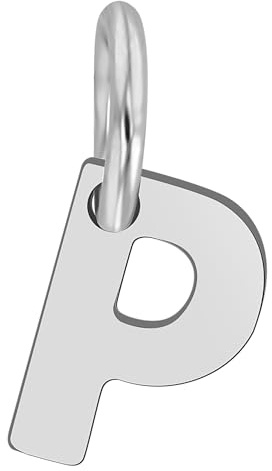 Akzent Feinsil Unisex-Kettenanhänger Buchstabe 925er Echt Silber rhodiniert (P)