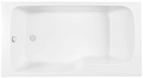 Baignoire bain douche JACOB DELAFON Malice, antidérapant, version Gauche 160x85cm, Blanc mat