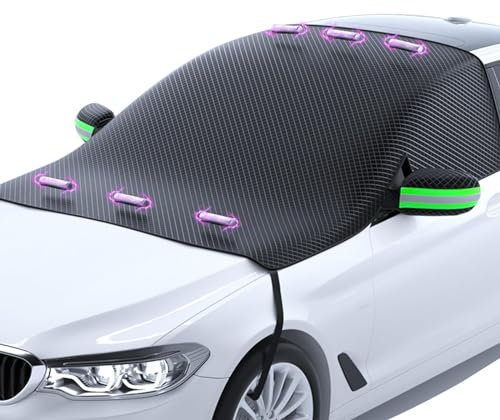 RSFIL Frontscheibenabdeckung Auto für Hyundai I10 I20 I30 I40, Magnet Winter Auto Windschutzscheibe Abdeckung Scheibenabdeckung Gegen Schnee Frost und Sonne Auto abdeckplane Winter,Green