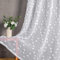 MYSKY HOME Gardine Weiß 2er Set Vorhänge mit Ösen Sheer Voile Vorhang Kinderzimmer Gardinen Wohnzimmer Modern Stickerei Ösenschal Transparent Dekoschal für Schlafzimmer H 260 x B 140 cm, Weiss