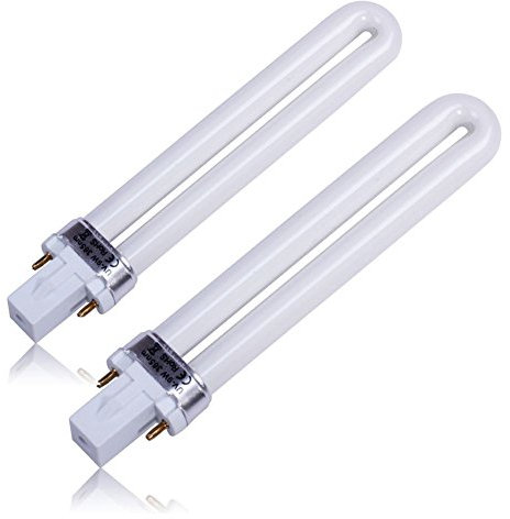 PARMI New Professional Electronic 2pcs 365nm 9W Nail Dryer UV Lamp Light Bulb Tube Replacement Art Nail Polish Manicure