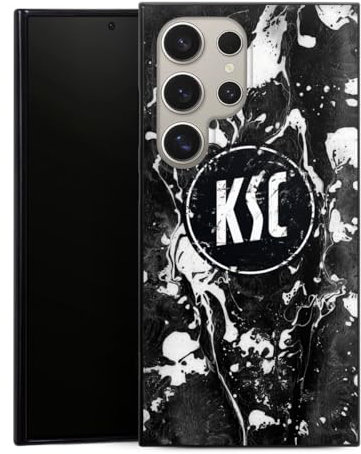 Silikon Hülle kompatibel mit Samsung Galaxy S24 Ultra Case schwarz Handyhülle Karlsruher SC Offizielles Lizenzprodukt KSC