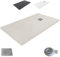Plato de Ducha Antideslizante 70x70cm - Plato Ducha Resina Resistente a Agentes Químicos - Plato Ducha Antibacteriano - Incluye Rejilla Desagüe Ducha y Válvula Sifón Plato Ducha - Color Beige