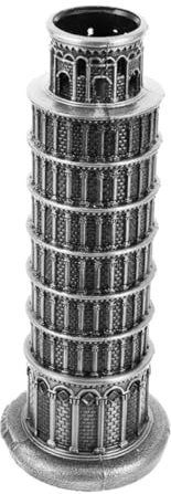 Sosoport Leaning Tower of Legierung Kompakte Tischdekoration Für Home Office Antike Baufigur Italienisches Kunsthandwerk Geschenkidee Für -